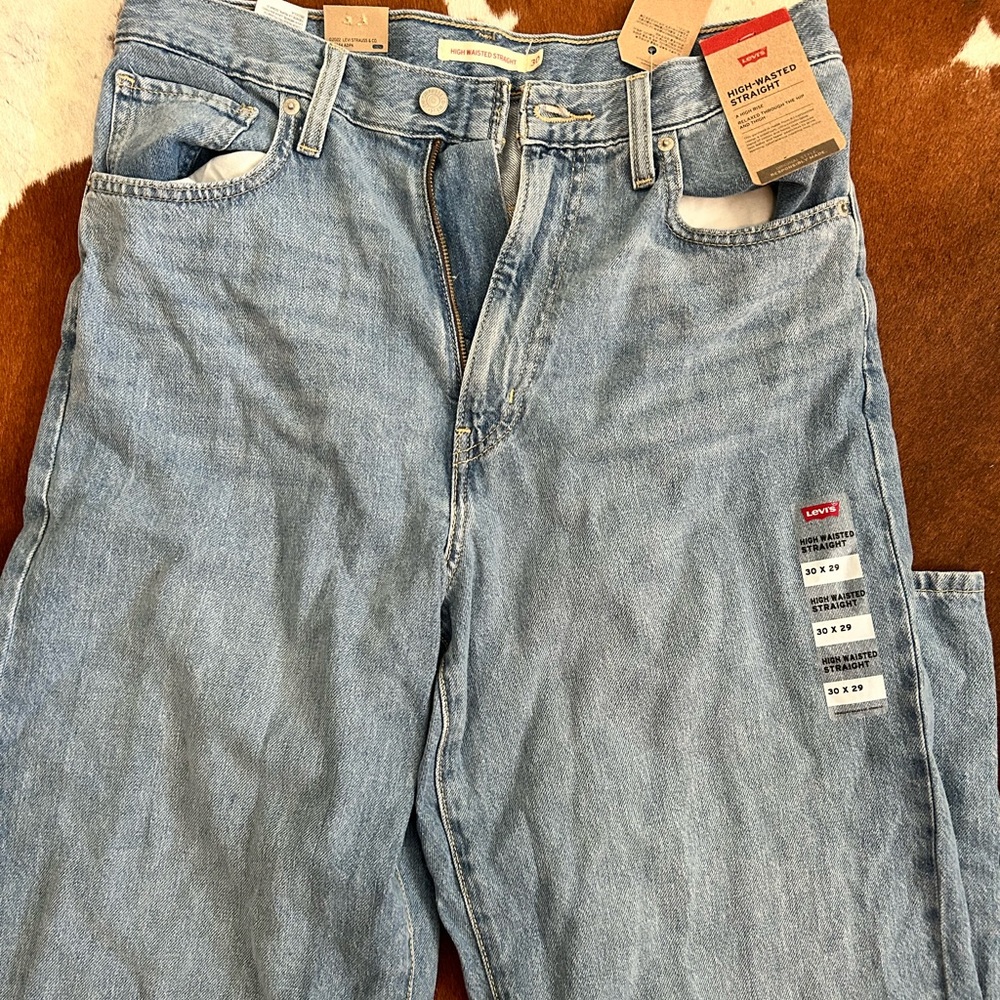 Levi’s High Waist Straight Leg Jeans